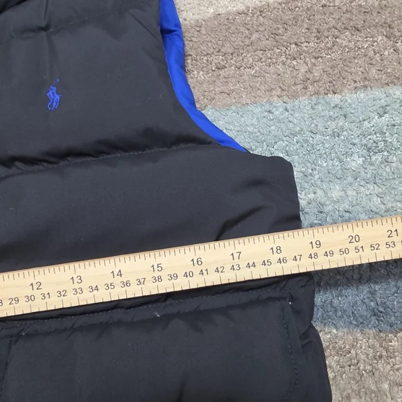 Polo Ralph Lauren Boys Reversible Puffer Vest Blue/Black Size L (12–14) - Picture 11 of 12